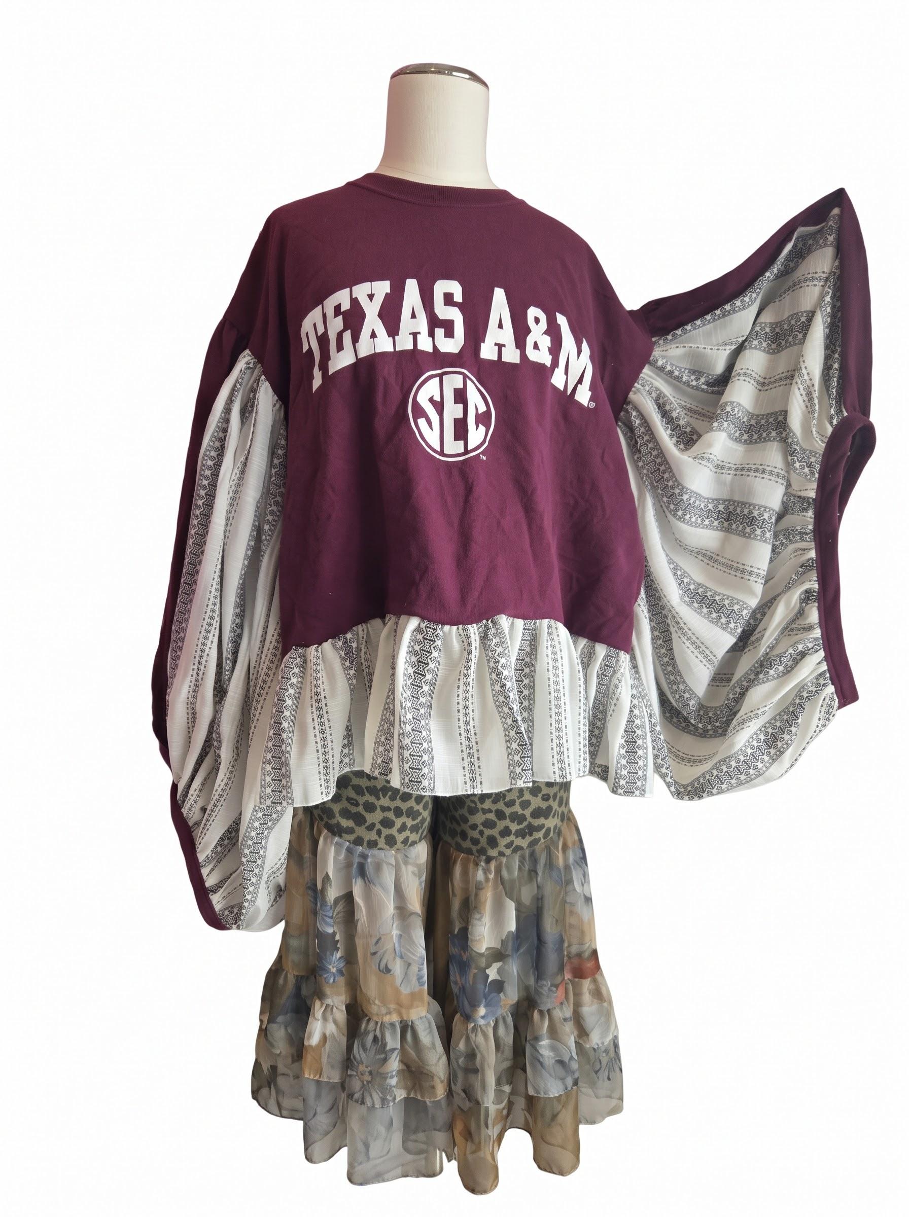 4. Texas A&M bell sleeve top